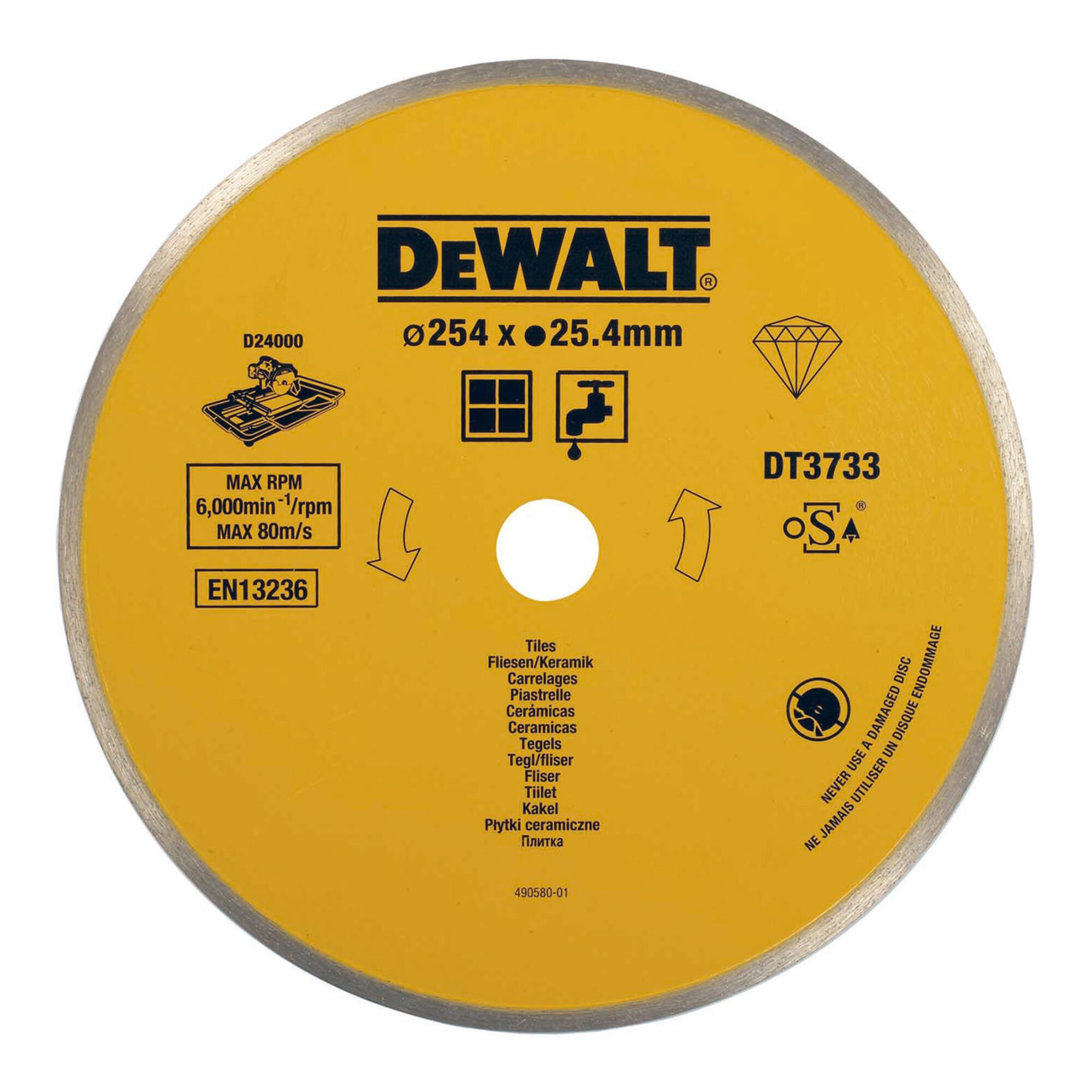 DeWalt DT3733-XJ Diamanttrennscheibe Eco4 250 mm für Nassschnitt von Fliesen oder Keramik)