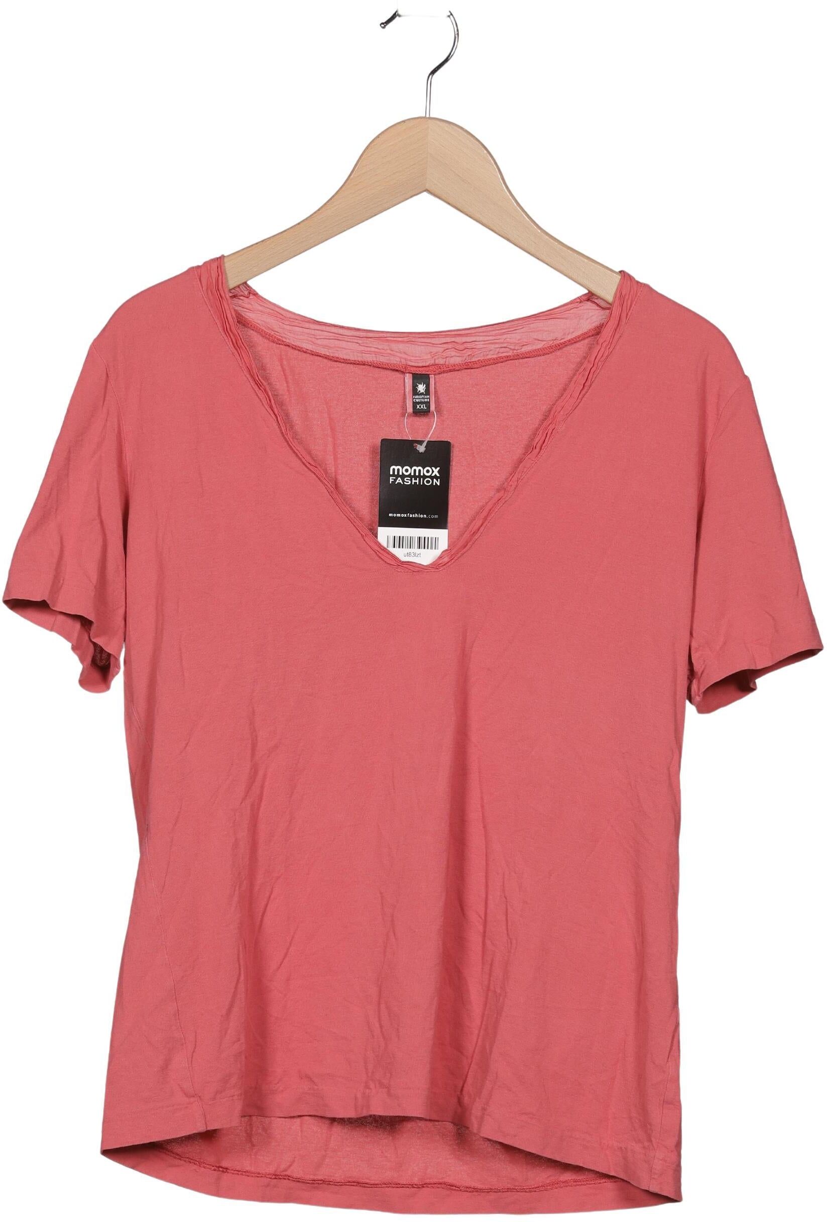 European Culture Damen T-Shirt, Pink, Gr. Xxl, Baumwolle / Elasthan - Second Hand