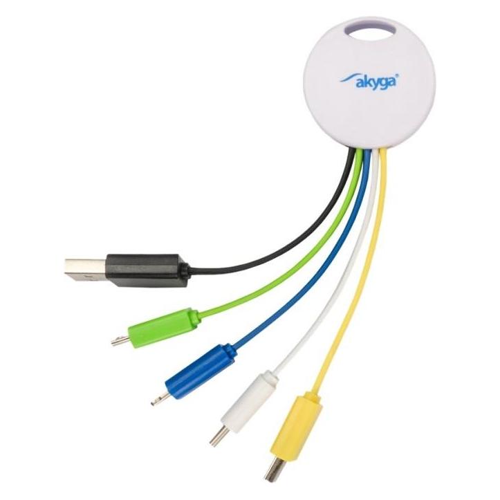Akyga Adapterkabel AK-AD-51 USB 5in1 USB A / USB Typ C / micro USB B / mini USB B / Thunderbolt (USB 2.0) (AK-AD-51)