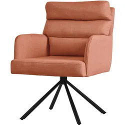 ESSZIMMERSTUHL drehbar Orange Stoffbezug