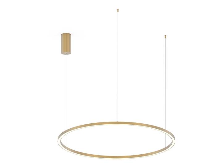 Suspension LED Hoop Ø 120cm Doré/Doré Matériau : Métal, Matière plastique Surface en métal : Doré Type de matière synthétique : Silicone Type