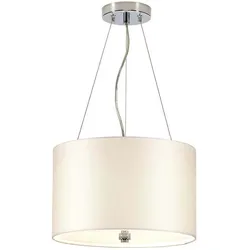 Elstead Lighting, Pendelleuchte, Pearce Hängeleuchte E27 3-fach 35cm Poliertes Chrom Elfenbein (E27)
