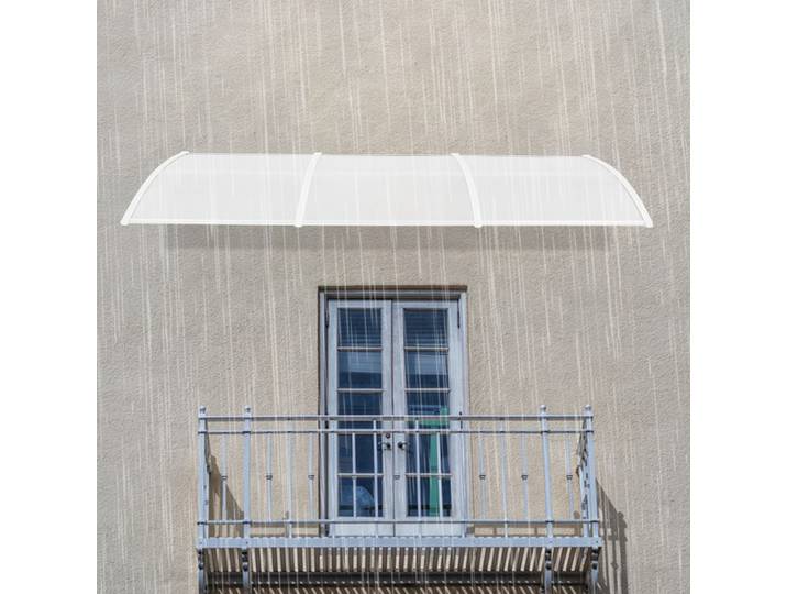 Auvent d'arc 90 × 300 cm, auvent d'arc en polycarbonate en aluminium transparent moderne, auvent de porte mural pour entrées, fenêtres