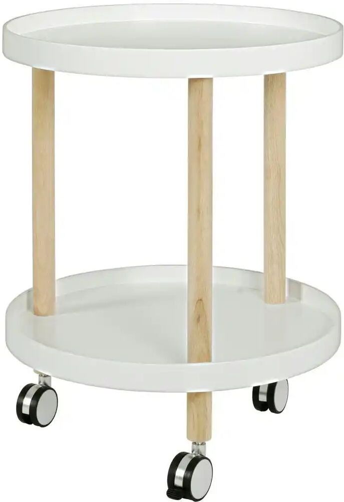 Höffner Beistelltisch   ¦ weiß Ø: 50