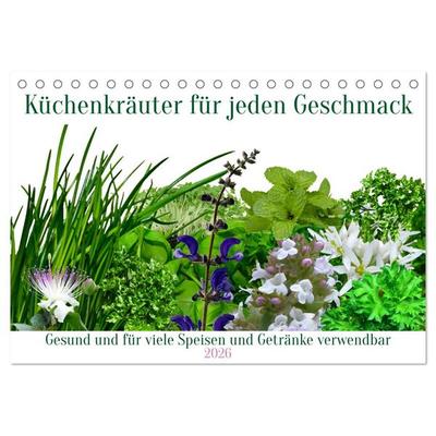 Küchenkräuter für jeden Geschmack (Tischkalender 2026 DIN A5 quer), CALVENDO Monatskalender