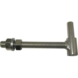 Sonneck, Zubehör Türbeschlag, Durchschraubband-Rahmenteil, Bandrollen ø 26 mm, M 16x150, Edelstahl-Effekt