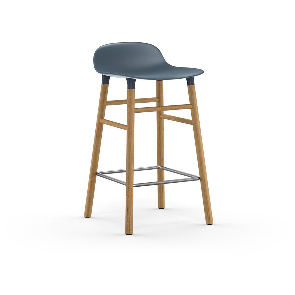 Normann Copenhagen Form Barhocker (blau, Eiche, Kunststoff, H 65cm) blau | Eiche | Kunststoff | H 65cm 602783