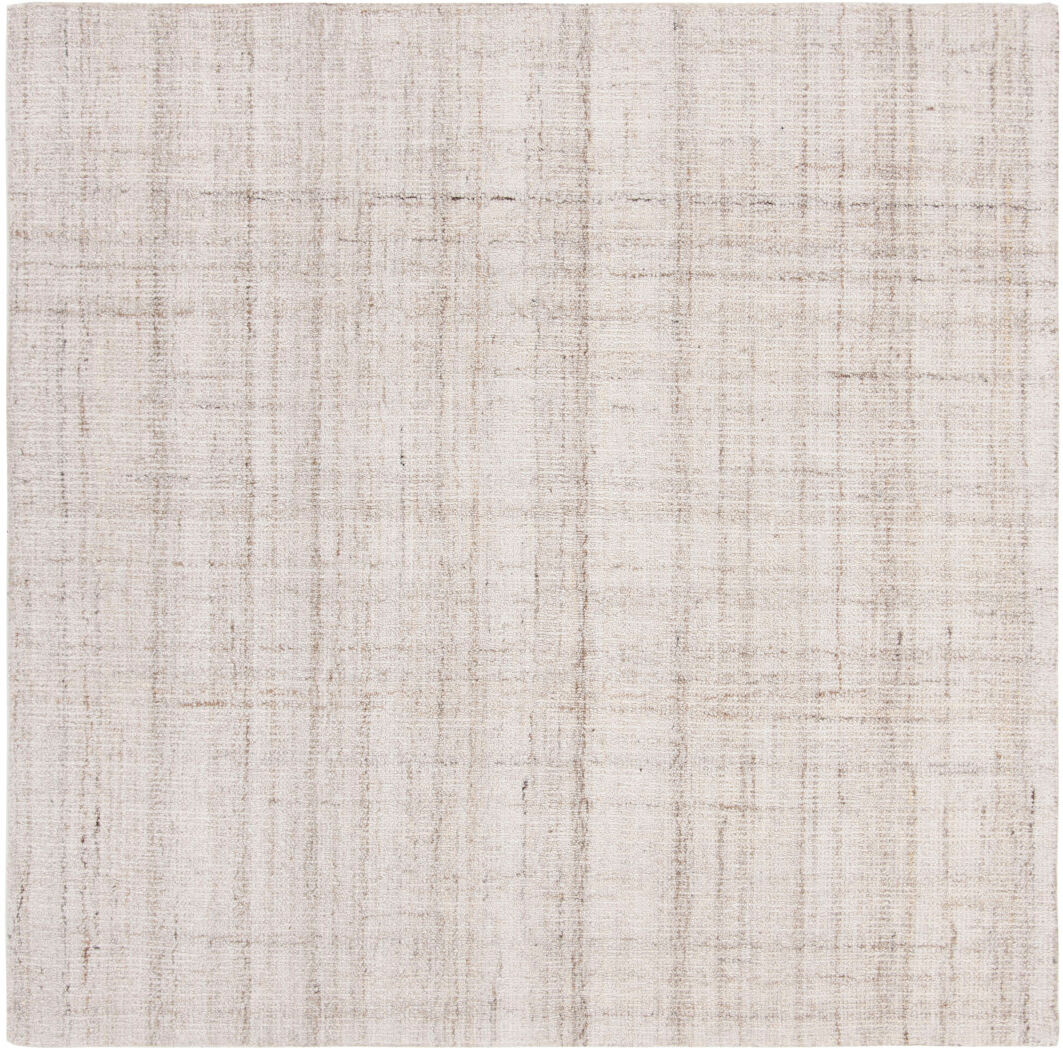 August Grove Gowans Striped Hand Tufted Area Rug Beige Square 183cm
