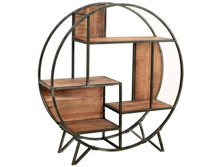 Regal JOHNSON 180 x 180 x 40 cm Akazienholz Hela braun