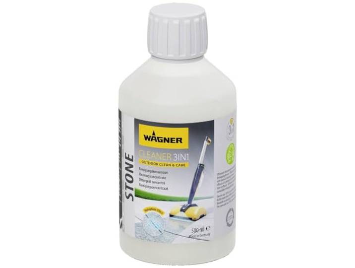 WAGNER Stone Cleaner 3 in 1, 500 ml - Konzentrat für die regelmäßige Reinigung von Steinoberflächen im Außenbereich