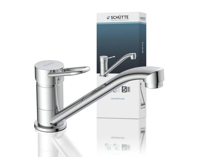 Spültischarmatur SCHÜTTE Birte , silber (silberfarben), Armaturen, Spültischarmatur, 360 schwenkbarer Wasserhahn Küche, Mischbatterie, Chrom, Hochdruck