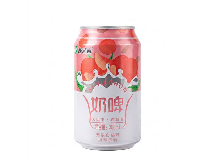 Xi Yu Chun Bière au lait du Xinjiang Saveur pêche blanche 300 ml - Rafraîchissante