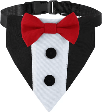 Inspire Picks Sucado Pet Wedding Collar With Bow Tie Bandana Adjustable Dog Engagement Outfit sd003 l 60cm Collar