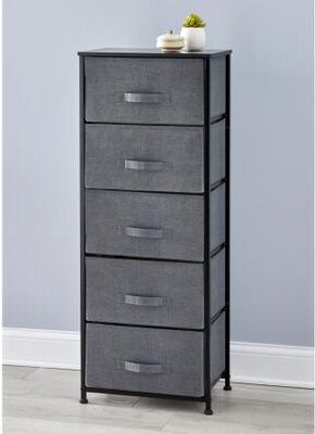 5-Drawer Tall Eve Storage Dresser by BrylaneHome in Gray