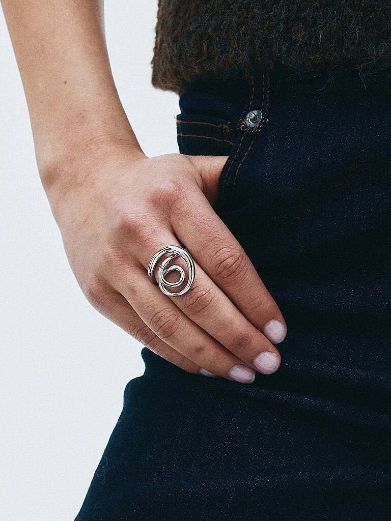 EDBLAD Ring NOUVEAU Large Silver silber   L W