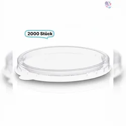 Blanc HYGIENIC Deckel für Dressingbecher, Becher groß 60ml, 2000 Stück, to go, take away, recyceltes PET