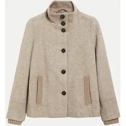 Jacke mit Knopfleiste Beige 46