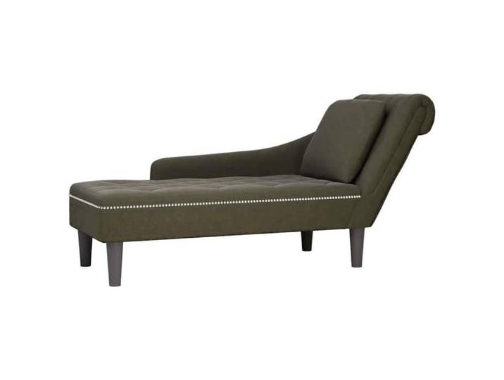 Fauteuil long et coussin/accoudoir droit vert armée similicuir fauteuil fauteuil de détente fauteuil long 4009859