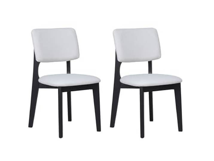 byLIVING Esszimmerstuhl 2er-Set ELSA, Webstoff beige, Massivholz schwarz B 48, H 87, T 54 cm