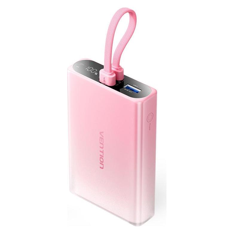 Vention POWER BANK USB 10000MAH 22.5W/PINK FHZP0 (10000 mAh, 22.50 W, 38.50 Wh) (FHZP0)