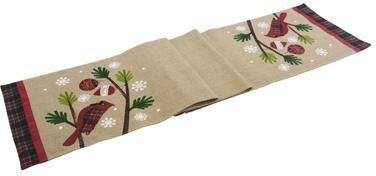 Manor Luxe Noel Peace Jute Christmas Table Runner