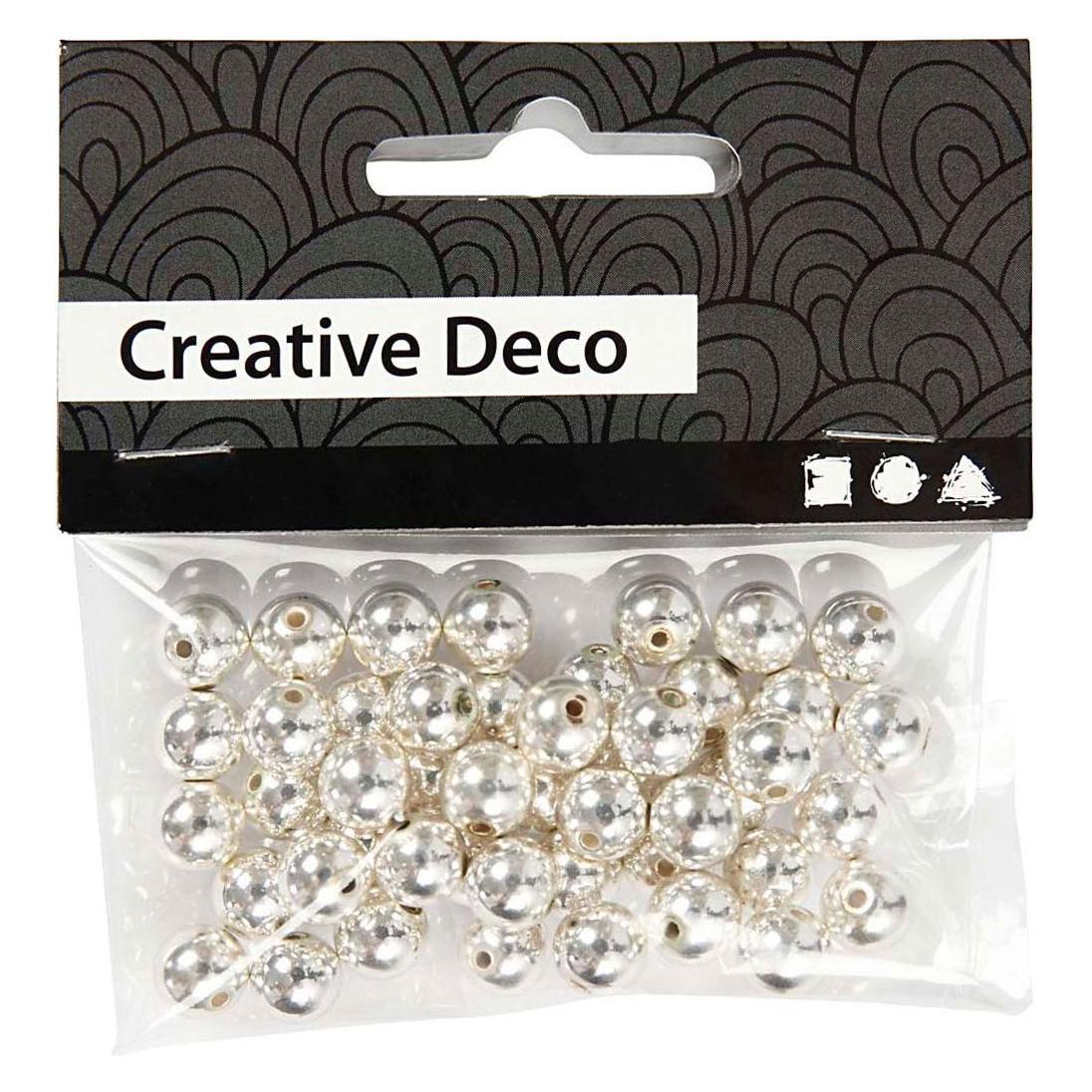 Creativ Company Perlen Silber, 50 Stück. (5707167446904)
