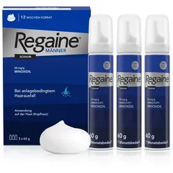 REGAINE® Männer Schaum mit Minoxidil 3X60 ml