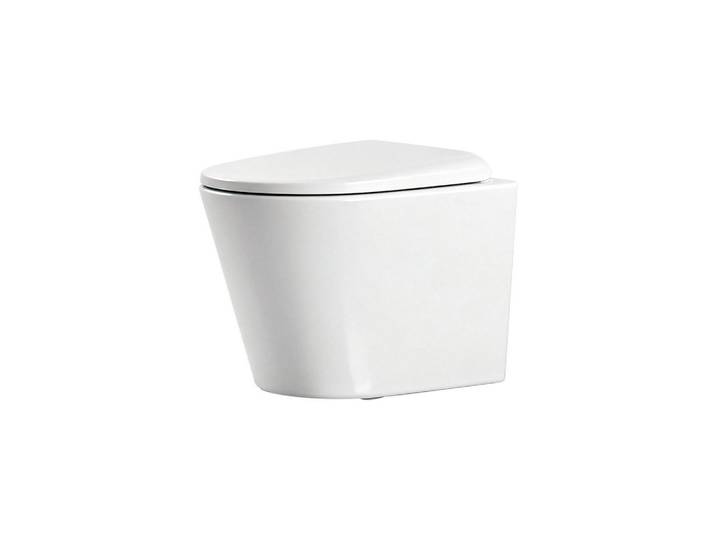 WAND-WC Set 49 x 36,5 cm inkl. WC-Sitz mit Absenkautomatik weiß glänzend