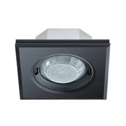 Esylux EP10428081 Decken-Bewegungsmelder 360° Unterputz, flache Bauweise, Reichweite ca. Ø 8 m, fernbedienbar, quadratisch schwarz MD-FLAT 360i/8