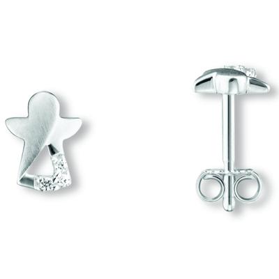 Paar Ohrstecker ONE ELEMENT "Zirkonia Engel Ohrringe Ohrstecker aus 925 Silber", silber, Ohrringe, Damen, Kinder, Silber 925 (Sterlingsilber), Bedeutungsvoll & zeitlos – ein Begleiter mit Persönlichkeit