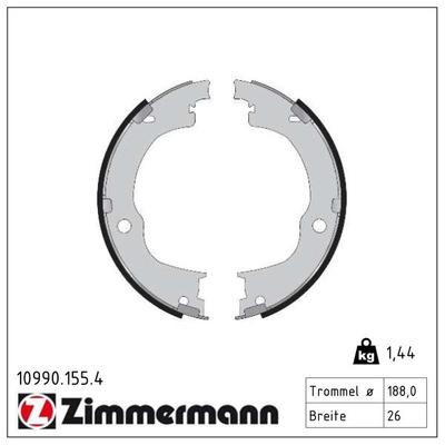 ZIMMERMANN Bremsbackensatz, Feststellbremse 10990.155.4 Hinterachse für Opel CHEVROLET