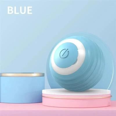 Uplift Essentials Intelligent Automatic Rolling Cat Ball blue
