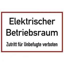 Elektrischer Betriebsraum Zutritt für Unbefugte verboten, Kunststoff, 300x200 mm