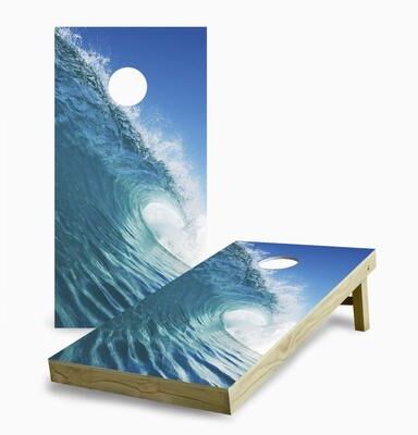 Skip's Garage Wave Surfing Regulation 2x4 Cornhole Game Set