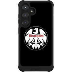 Nivocase Hülle für Samsung Galaxy S25 Stossfeste Handyhülle NIVOmax Case Schwarz Eintracht Frankfurt (Samsung Galaxy S25), Smartphone Hülle, Schwarz