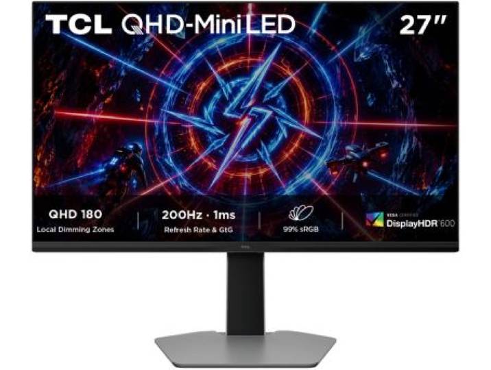 Tcl - Ecran Pc Gamer 27p2a 27'' Mini Led 2k Wqhd 200 Hz Hdmi 2.1 Amd Freesync