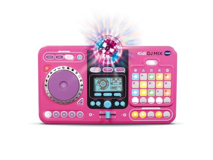 Kidi DJ Mix – Kinder DJ Set mit Sound-Light-Pad, Pink