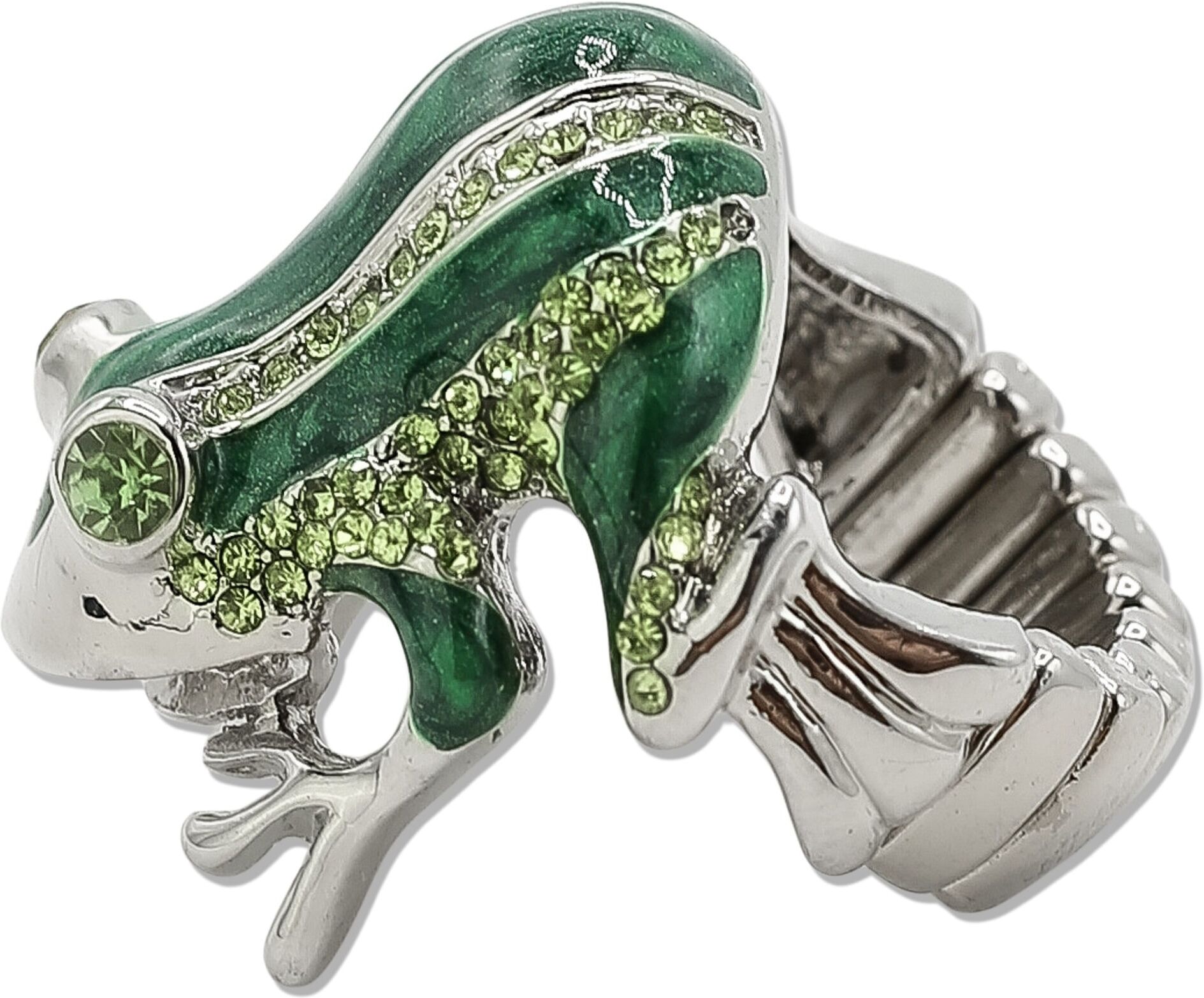 Fingerring "Frosch", grün, COLLEZIONE ALESSANDRO, Fingerringe, Damen, Fingerring