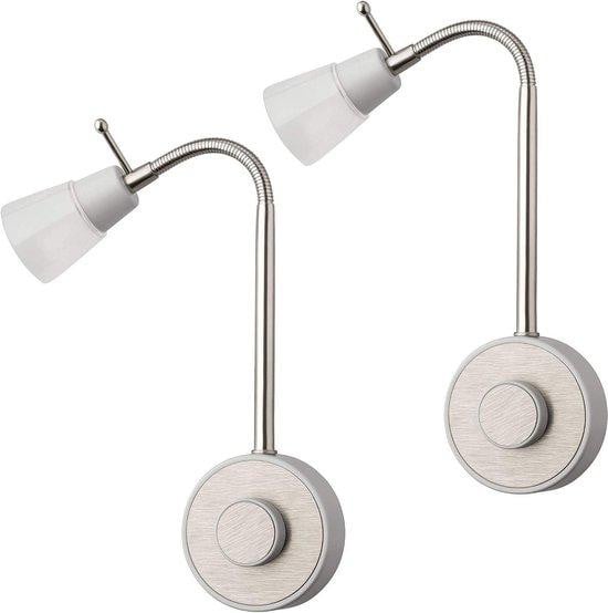 Sebson LED Wandlamp met Flexibele Arm en Dimfunctie - Zilver