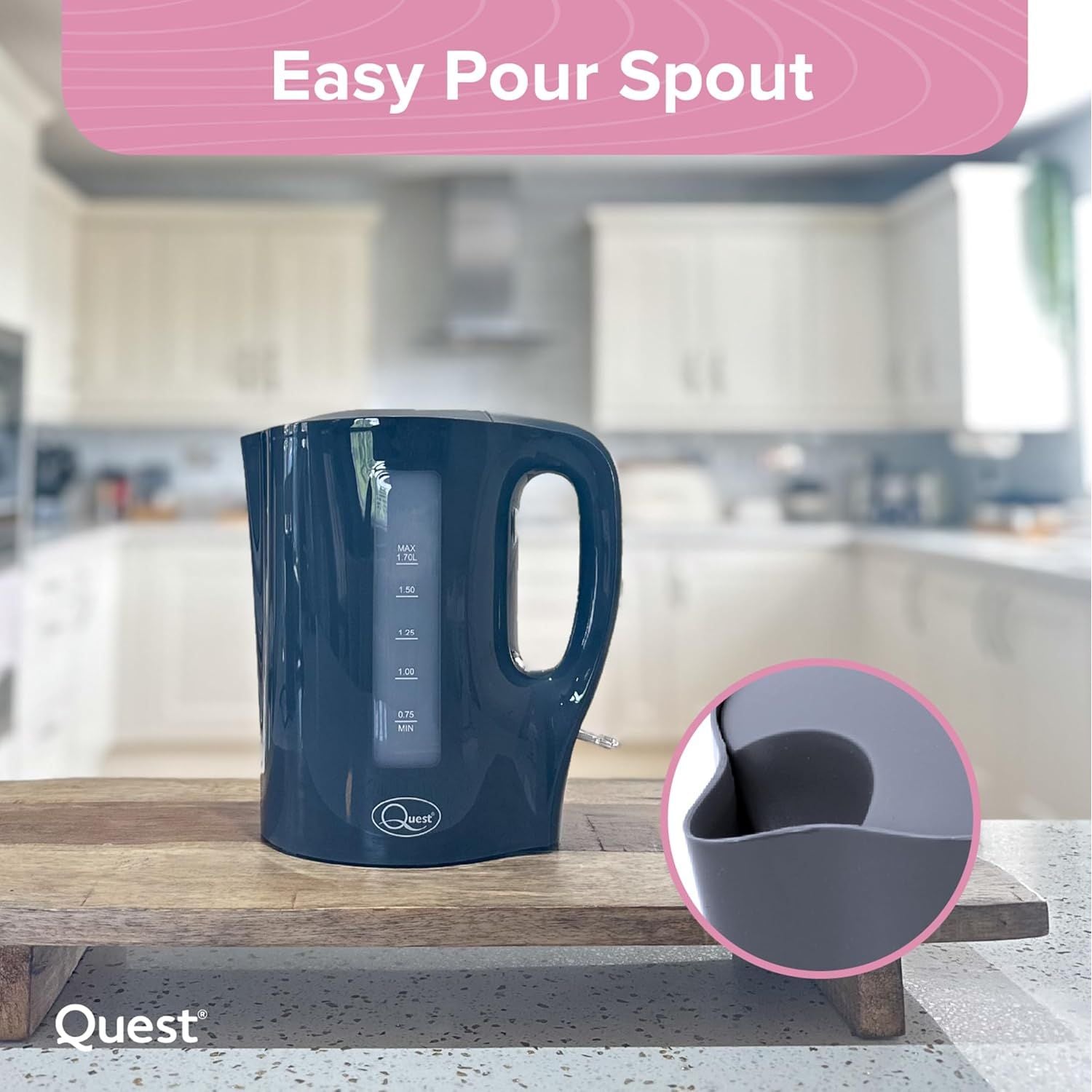 Garmin Quest 1.7 Litre Electric Kettle – Grey