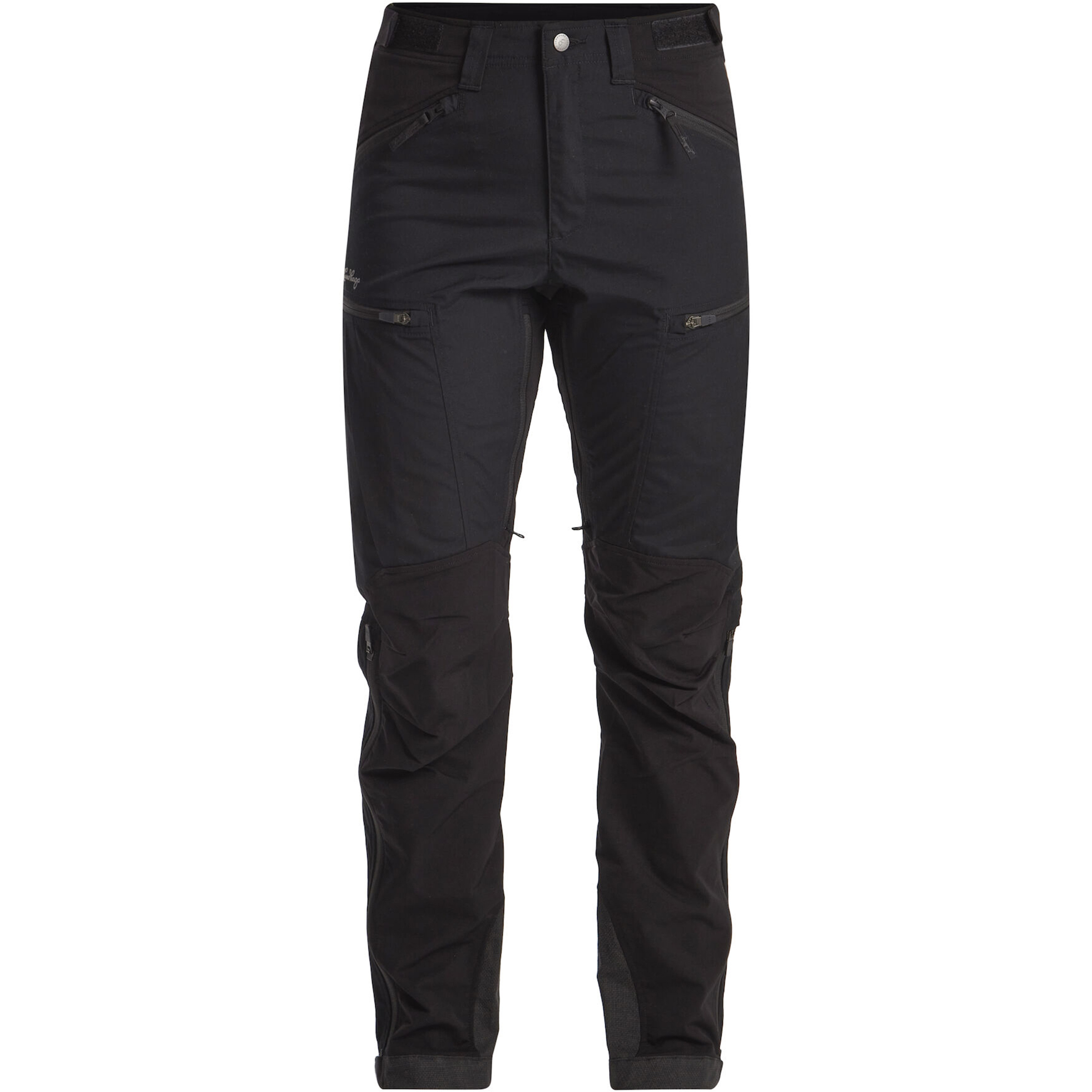 Lundhags Makke High Waist Curved Hose Damen Wanderhose schwarz Größe L Camping Elastisch Wasserabweisend