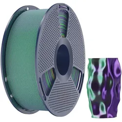 Sunlu PLA+ Silk Dual-Color Filament, 1,75mm, 1kg - Farbton: Green Purple