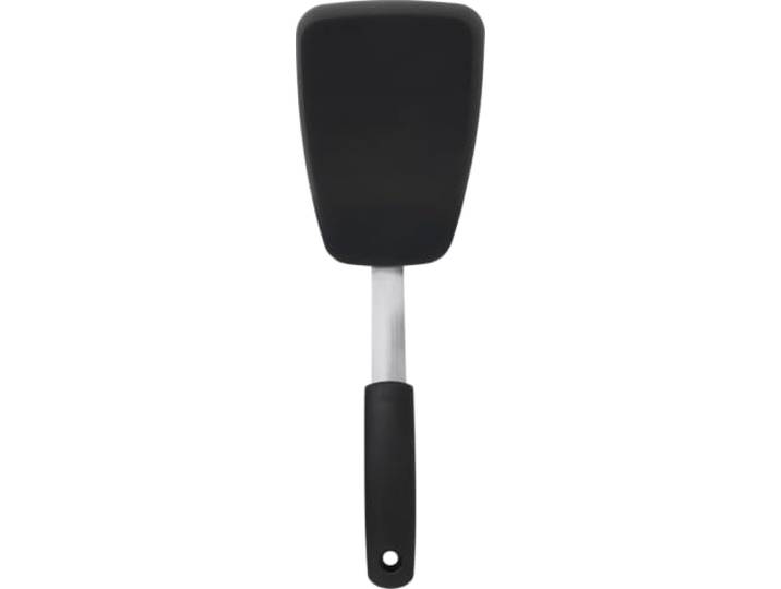 OXO Good Grips Große Silikon-Spachtel Hitzebeständig, Antihaft-Sicher, Dünne, Flexible Kanten für das Wenden von Eiern, Burgern & mehr, Edelstahlkern für Stärke