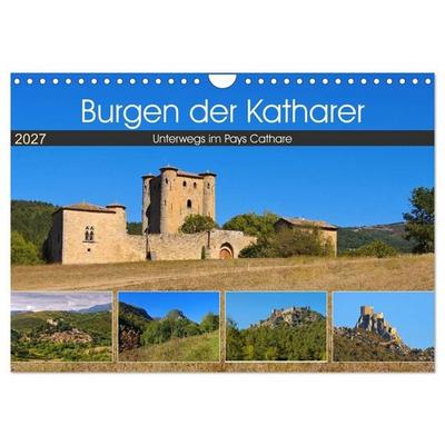 Burgen der Katharer - Unterwegs im Pays Cathare (Wandkalender 2027 DIN A4 quer), CALVENDO Monatskalender
