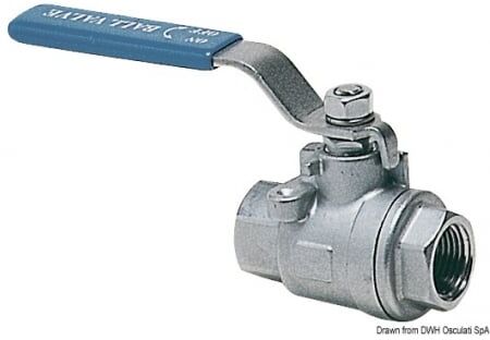 Osculati Valvola a sfera passaggio totale femmina/femmina Valvole a sfera inox 3"