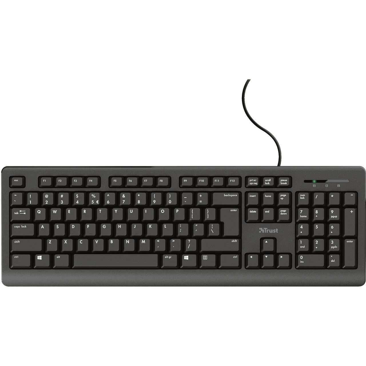 Trust TK-150 Silent USB Deutsch schwarz (kabelgebunden)