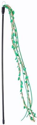 Uplifted Finds Interactive Vine Tassel Cat Teaser Wand green