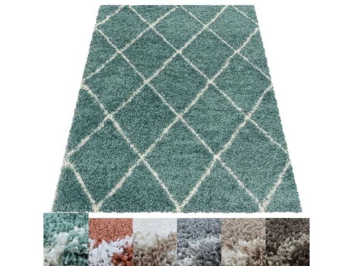 Tapis Salon Shaggy - Louise - Bleu - 280 x 370 cm - 100% Polypropylène - SIMPEX