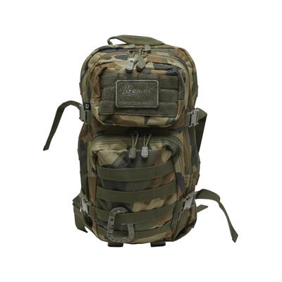 Rucksack BRANDIT "Brandit US Assault Pack Medium", Gr. onesize, grün (woodland), Polyester, Rucksäcke Rucksack