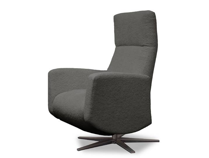 Relaxsessel Grau Bouclé Stoff Bodil 71 x 113 x 85cm